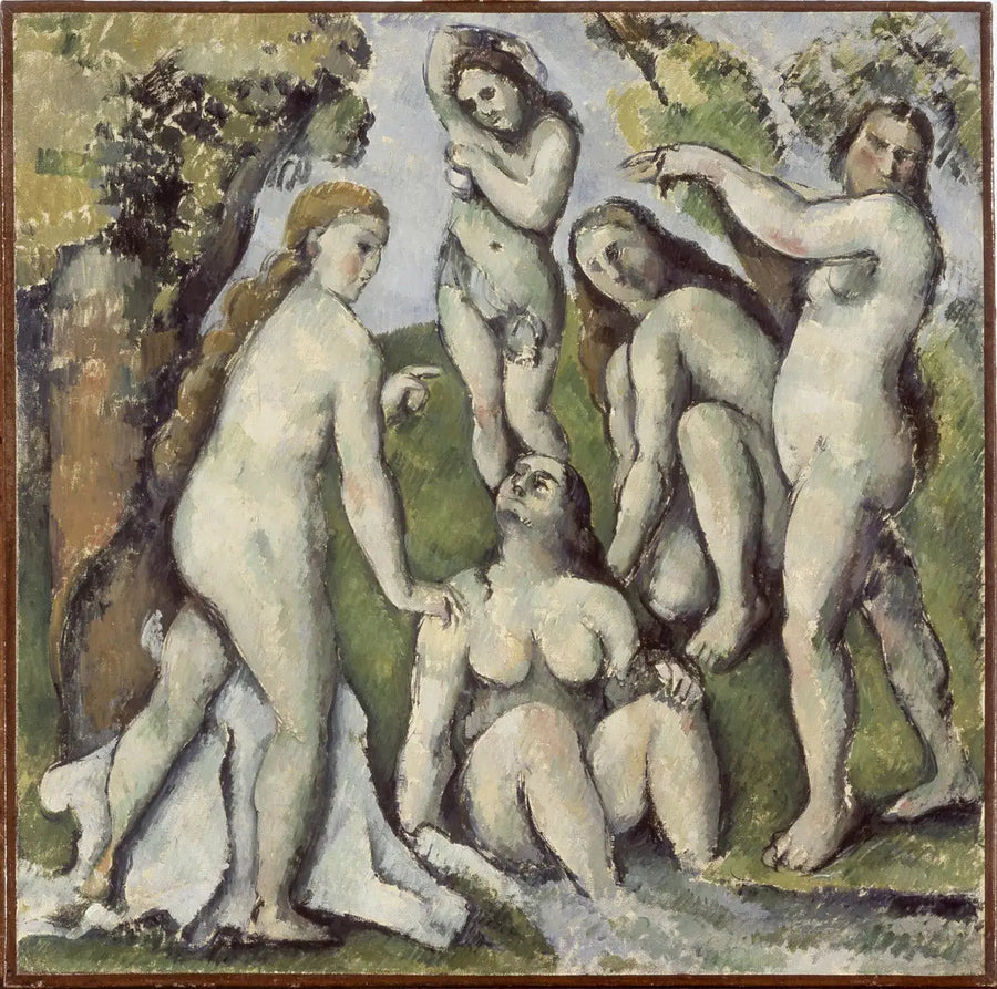 Fünf Badende - Paul Cézanne