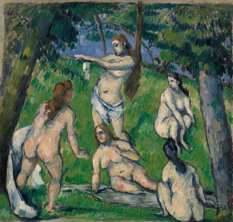 Fünf Badende - Paul Cézanne