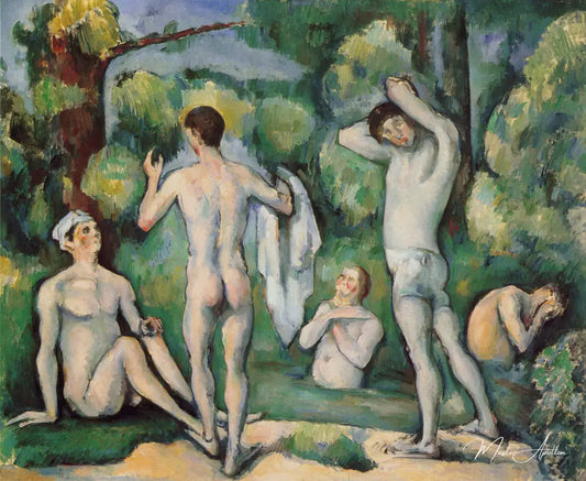 Cinq bains - Paul Cézanne - Reproductions de tableaux et peintures haut de gamme