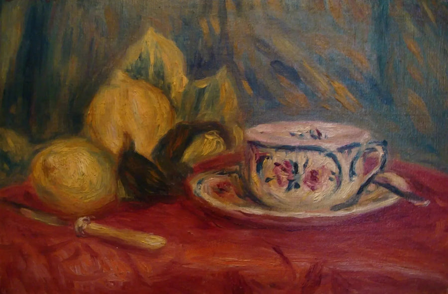 Zitronen und Teetasse, Cagnes - Pierre-Auguste Renoir