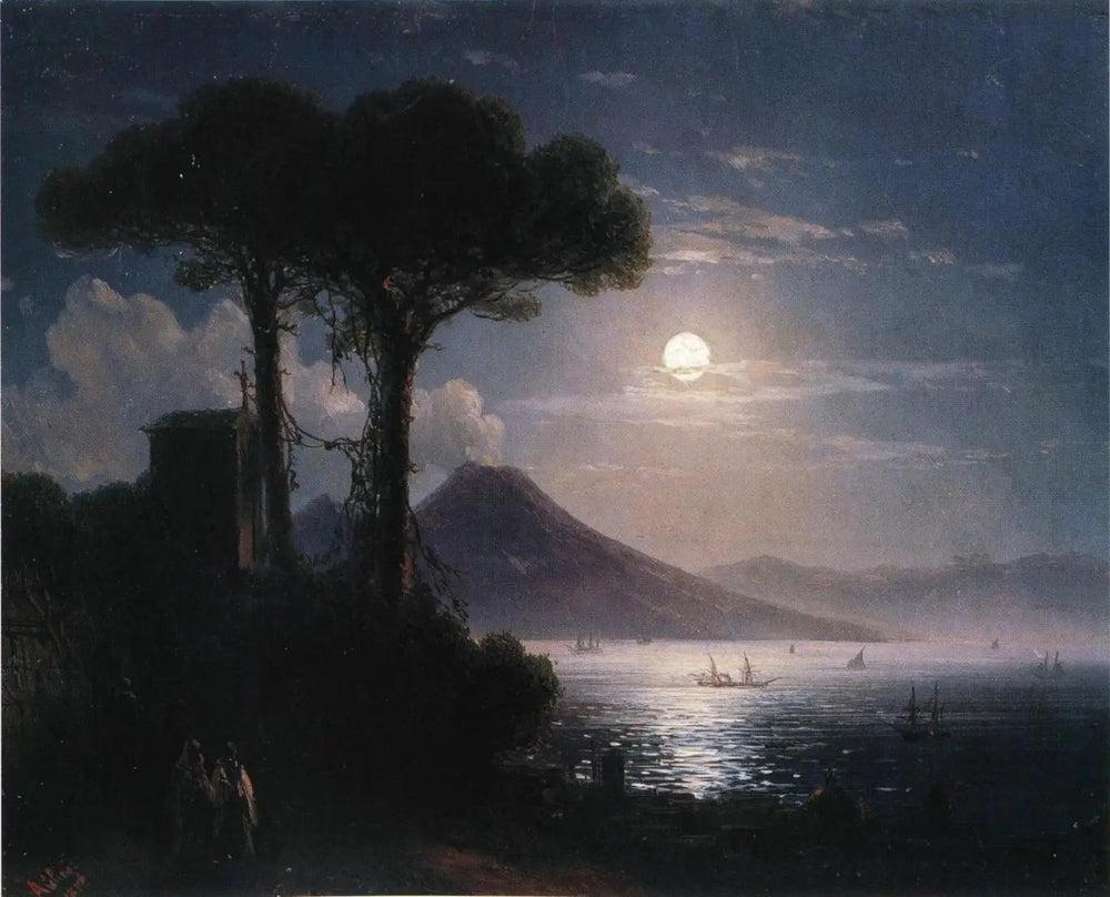 Clair de lune à Naples - Ivan Aïvazovski image 1 copie peinte à la main à l’huile