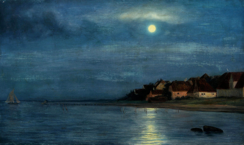 Mondlicht. Hellebæk - Carl Heinrich Bloch