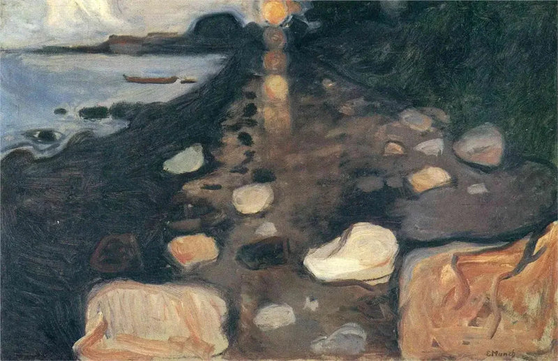 Mondschein am Strand - Edvard Munch