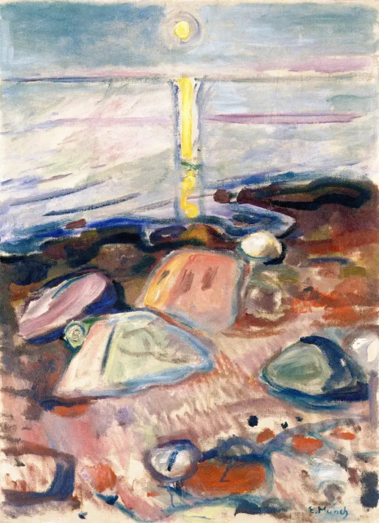 Mondschein am Strand - Edvard Munch