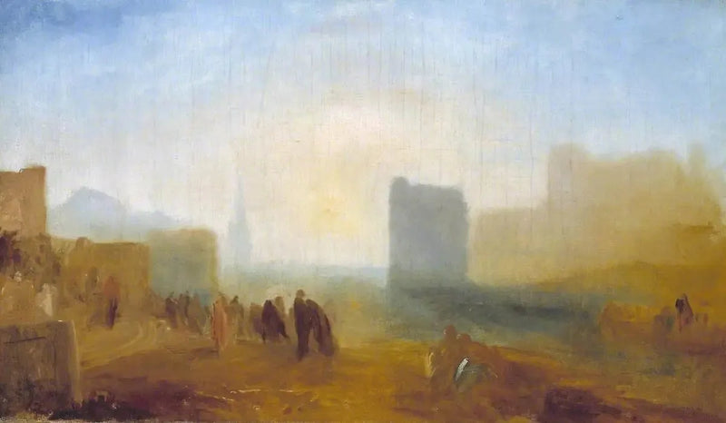 Klassische Hafenansicht; möglicherweise basierend auf Le Havre - J. M. W. Turner