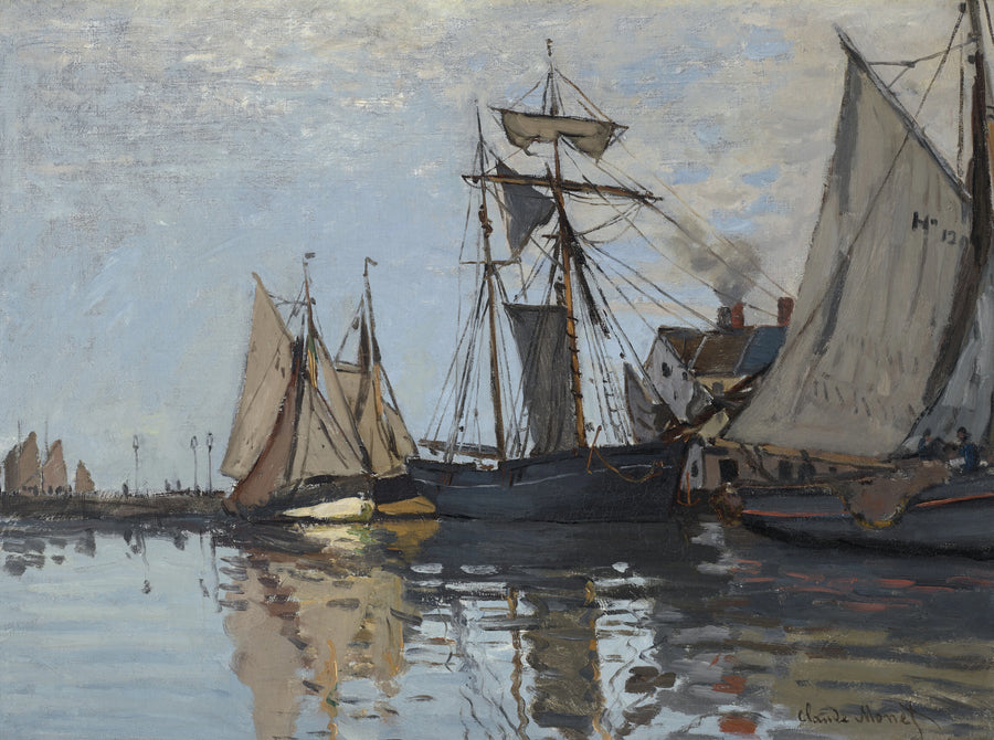 Boote im Hafen von Honfleur - Claude Monet