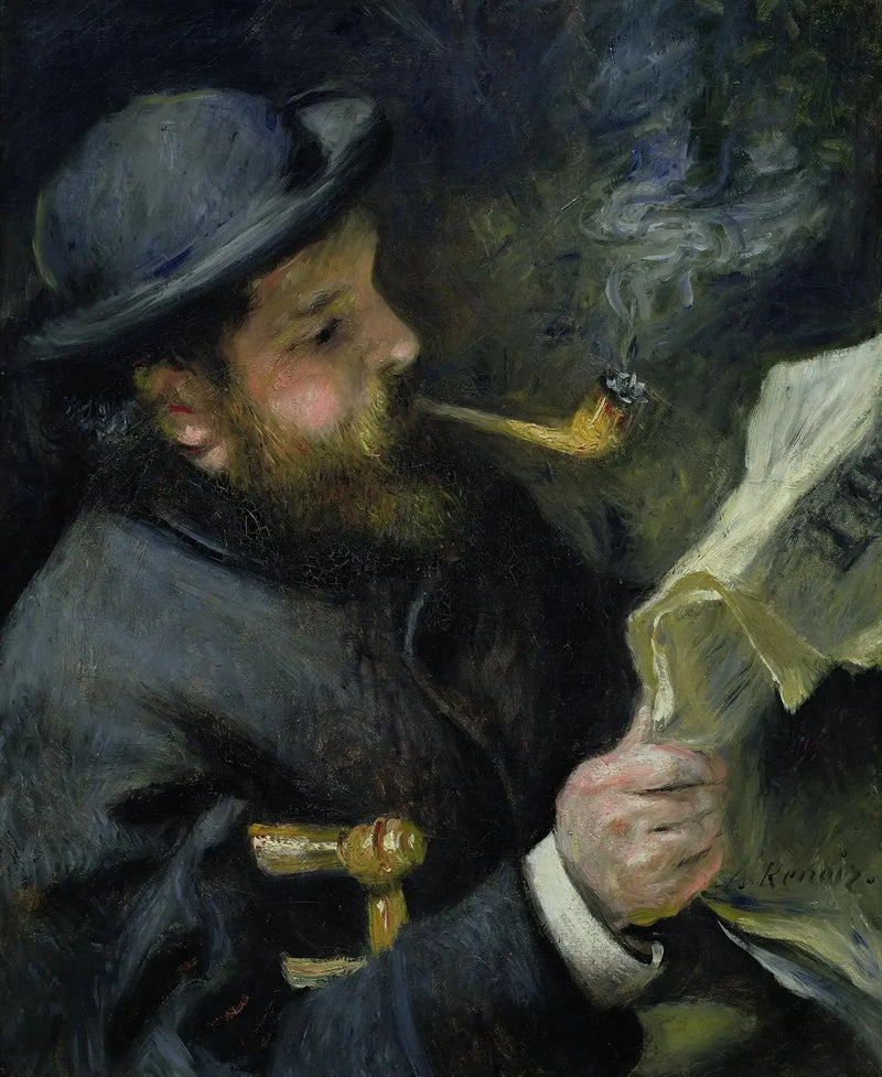 Claude Monet lesend - Pierre-Auguste Renoir