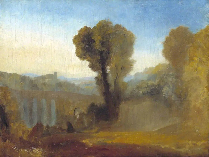 Claudianische Komposition, möglicherweise Arcueil bei Sonnenaufgang (ehemals tituliert 'Ariccia (?): Sonnenuntergang') - J. M. W. Turner