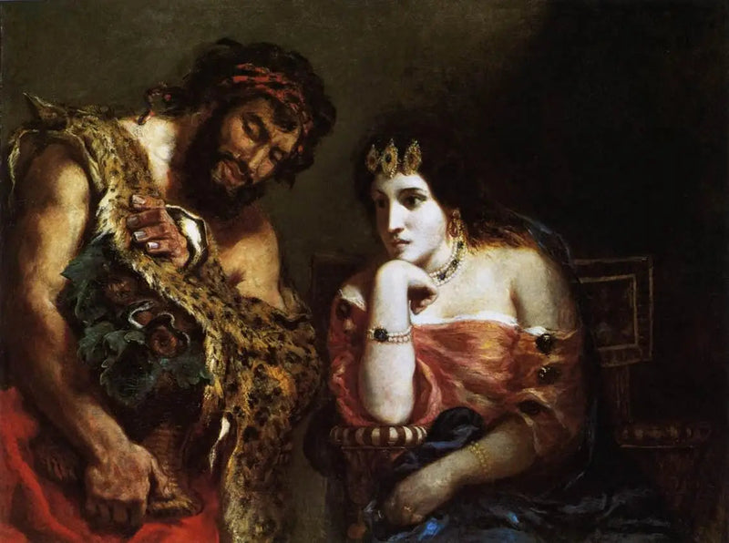 Kleopatra und der Bauer - Eugène Delacroix