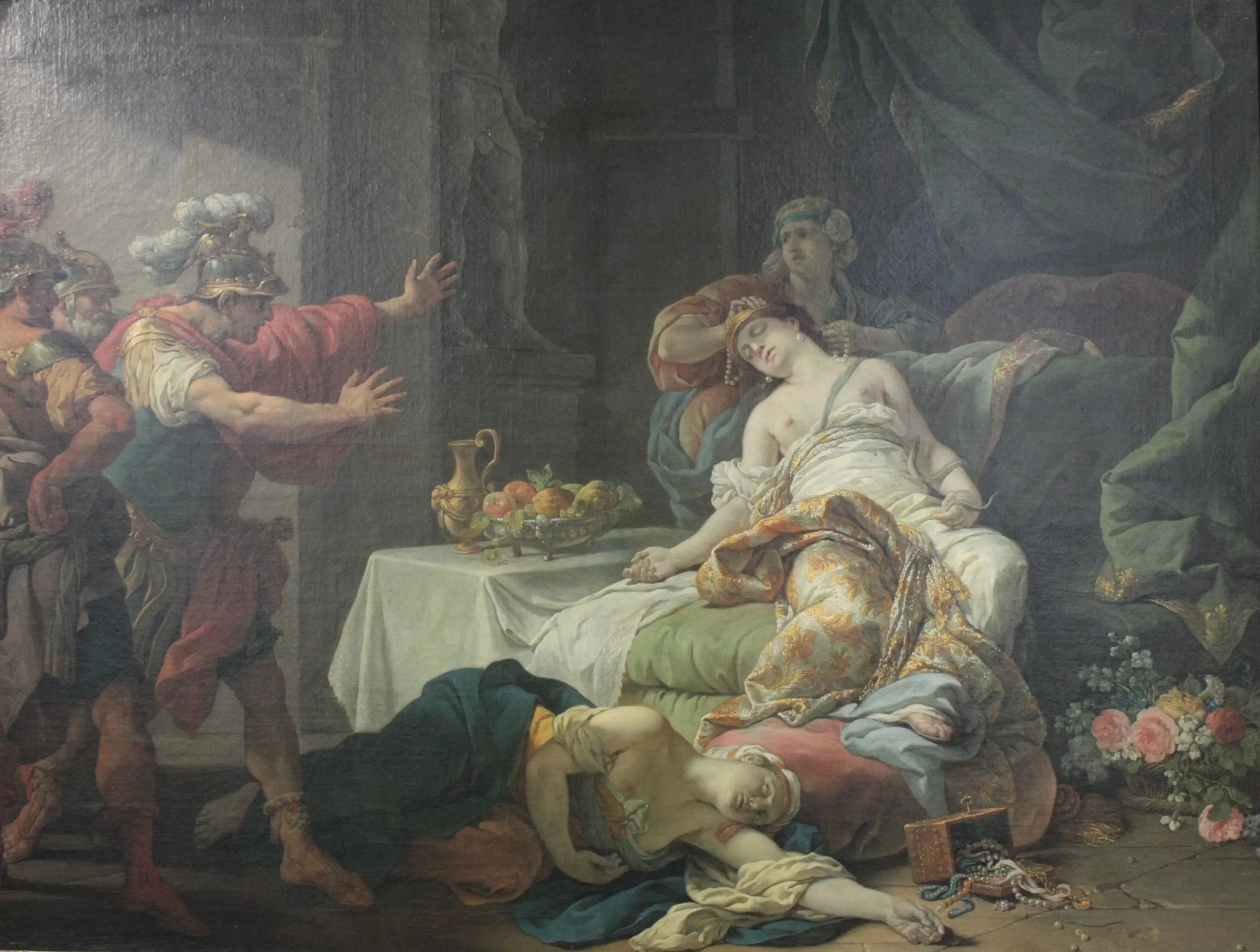 Cléopâtre expirante - Louis Jean François Lagrenée image 1 tableau peint à l’huile sur toile