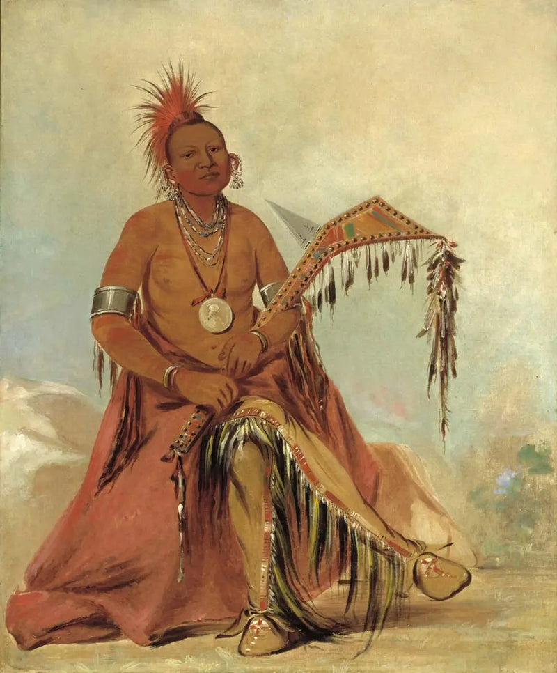 Cler-mónt, erster Häuptling des Stammes - George Catlin