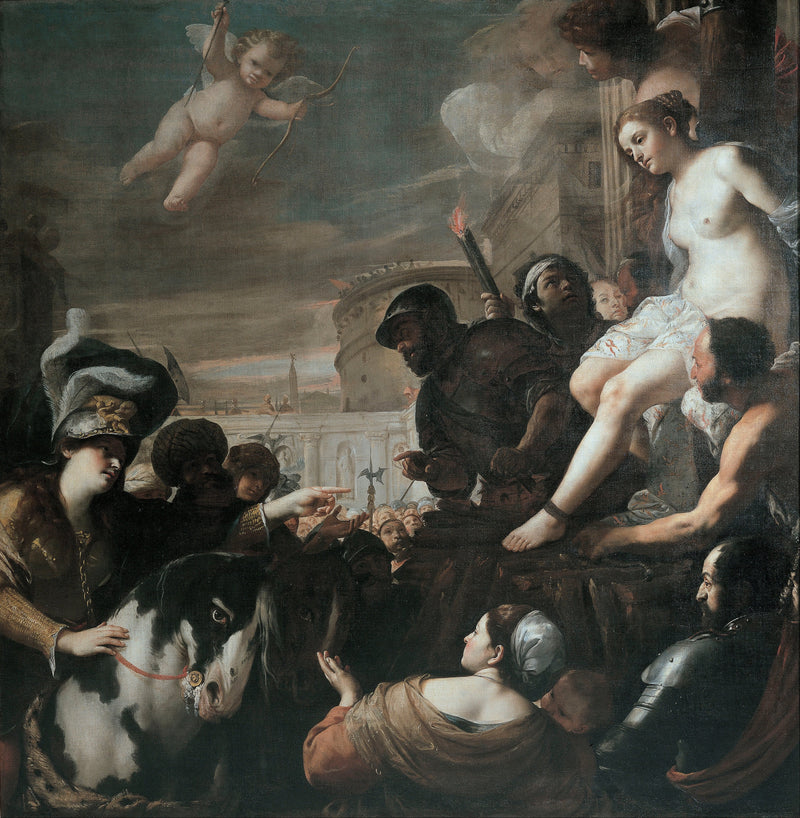 Clorinda rettet Olindo und Sophronia - Mattia Preti