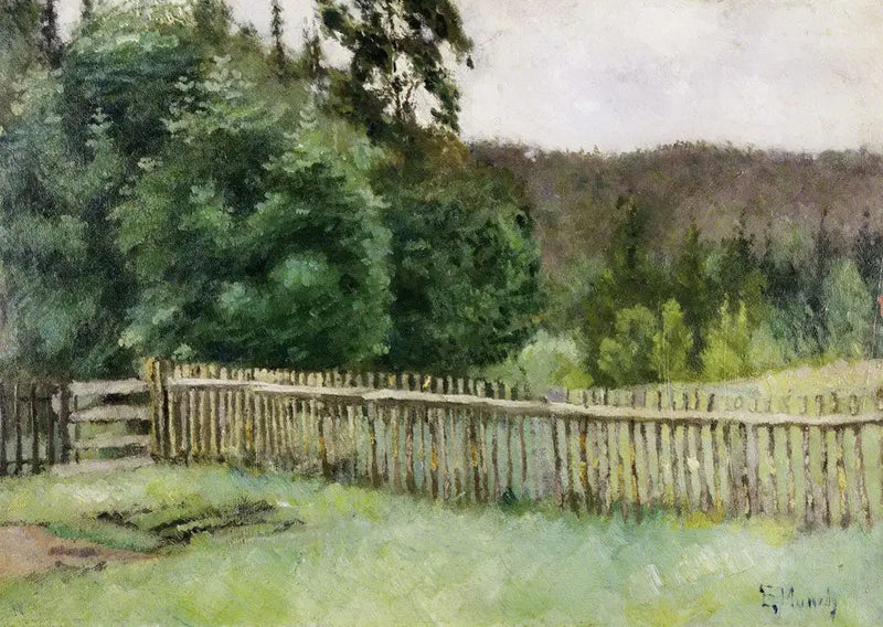Zaun im Wald - Edvard Munch