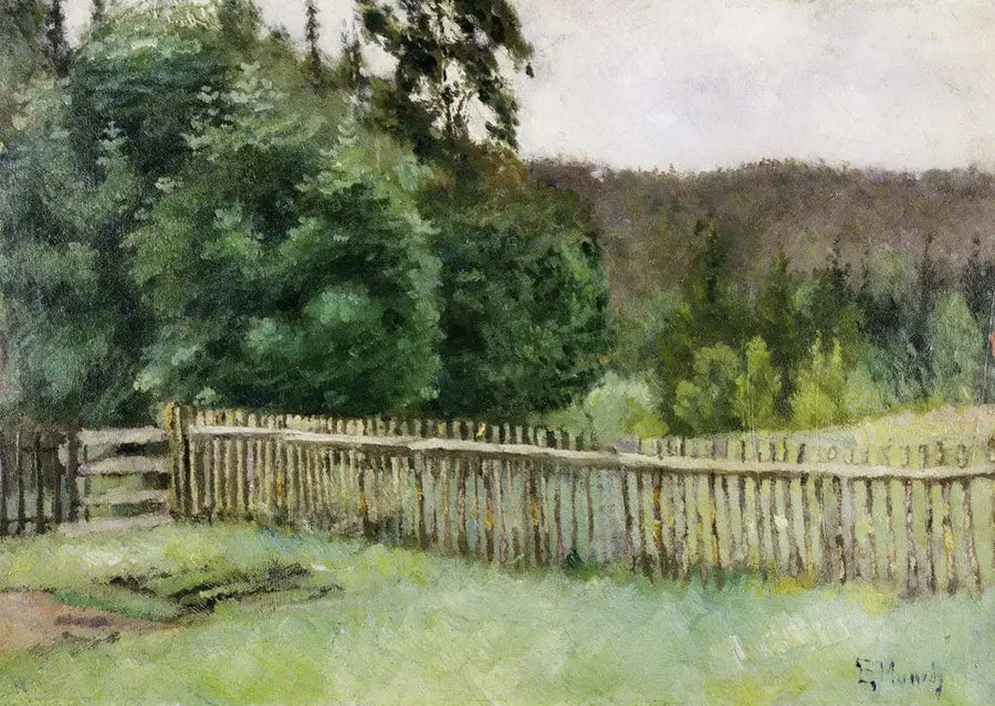 Zaun im Wald - Edvard Munch