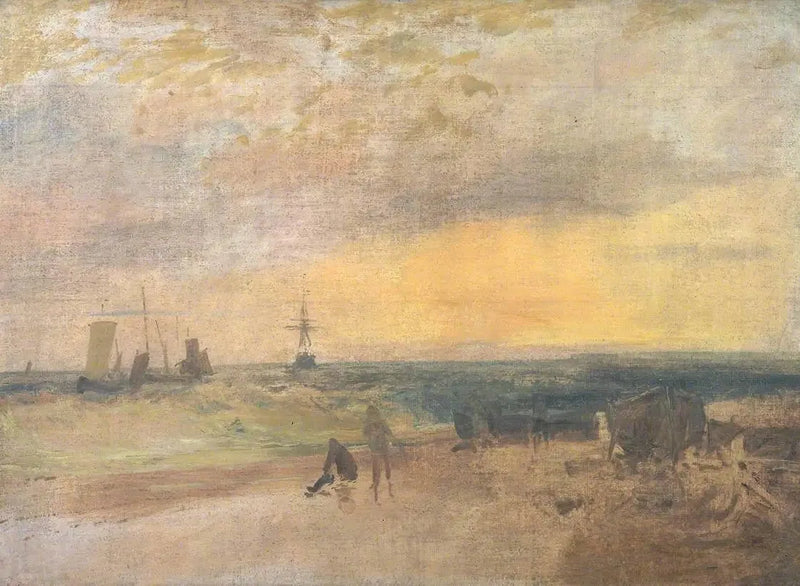 Küstenszene mit Fischern und Booten - J. M. W. Turner