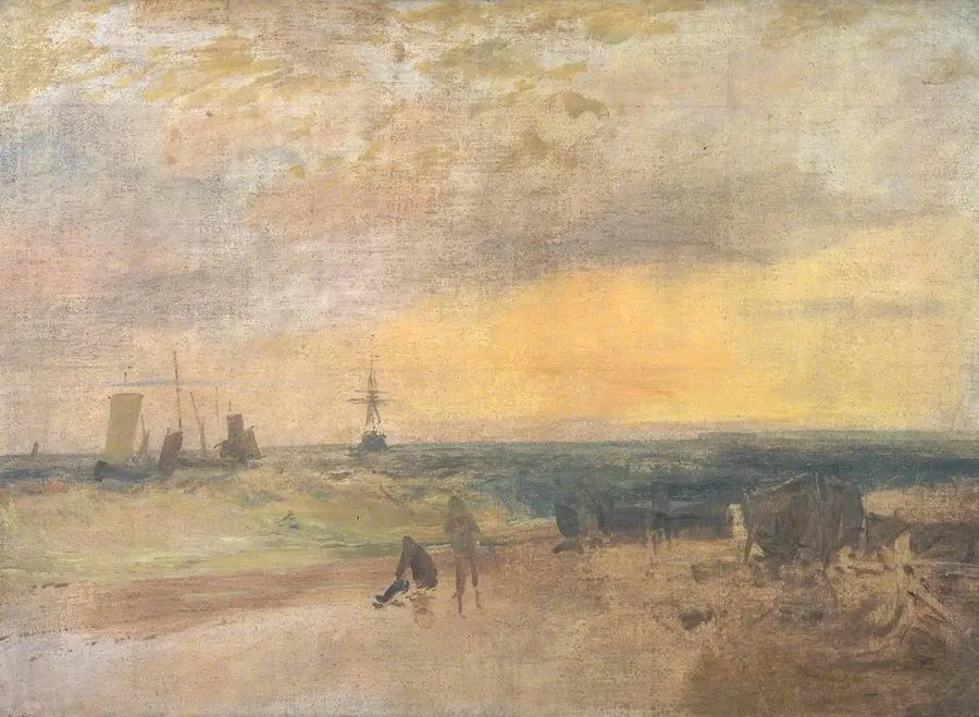 Küstenszene mit Fischern und Booten - J. M. W. Turner