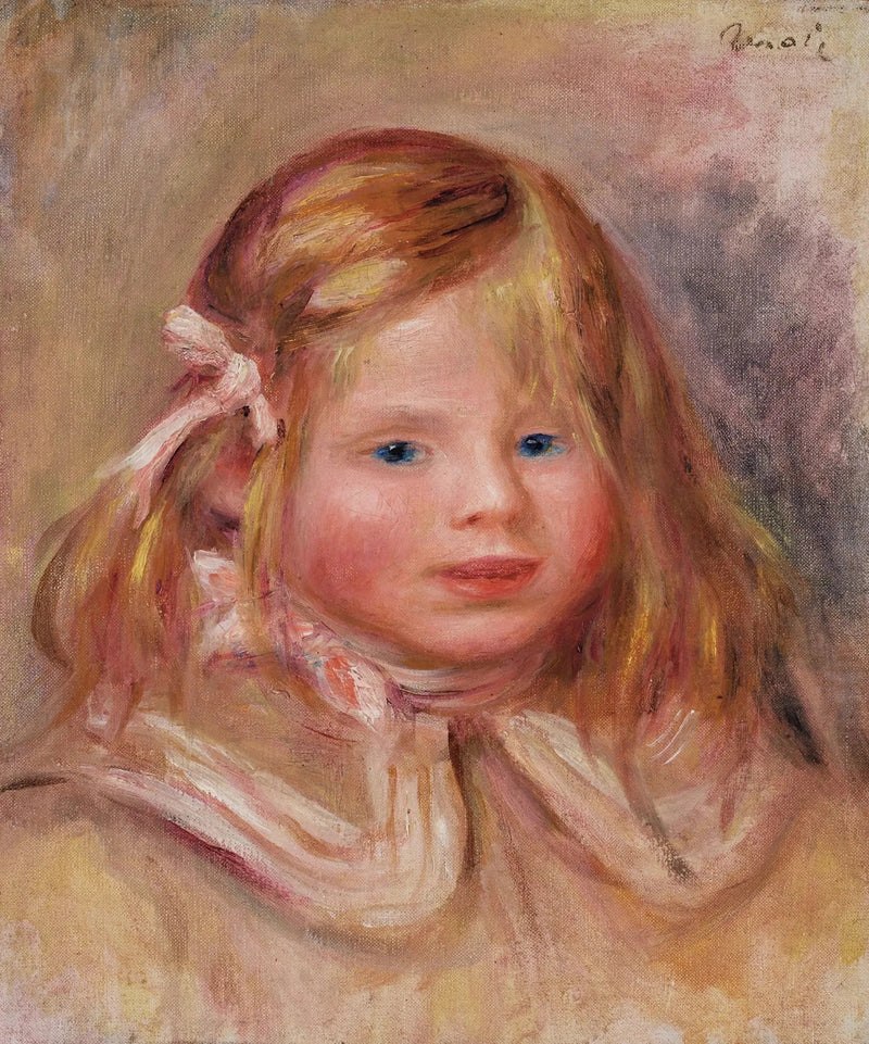 Coco mit rosa Band - Pierre-Auguste Renoir