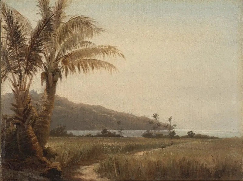 Palmen am Meer - Camille Pissarro