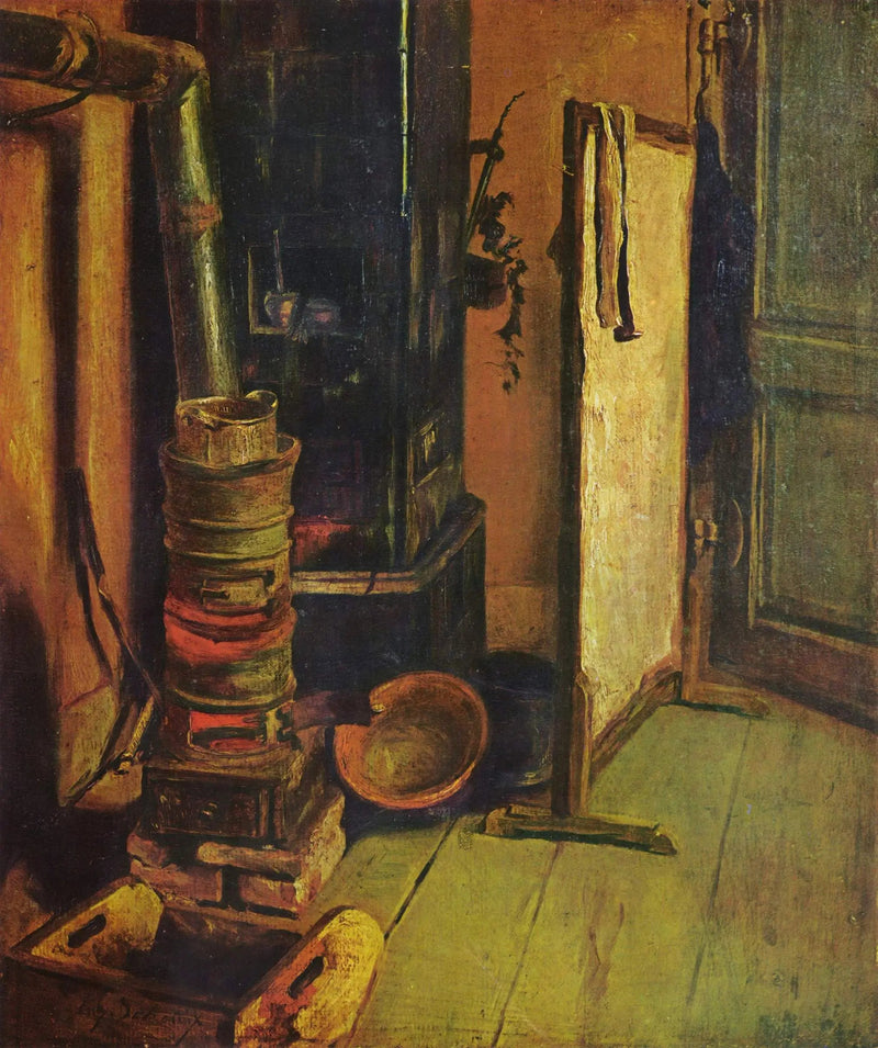 Atelier-Ecke. Der Ofen - Eugène Delacroix