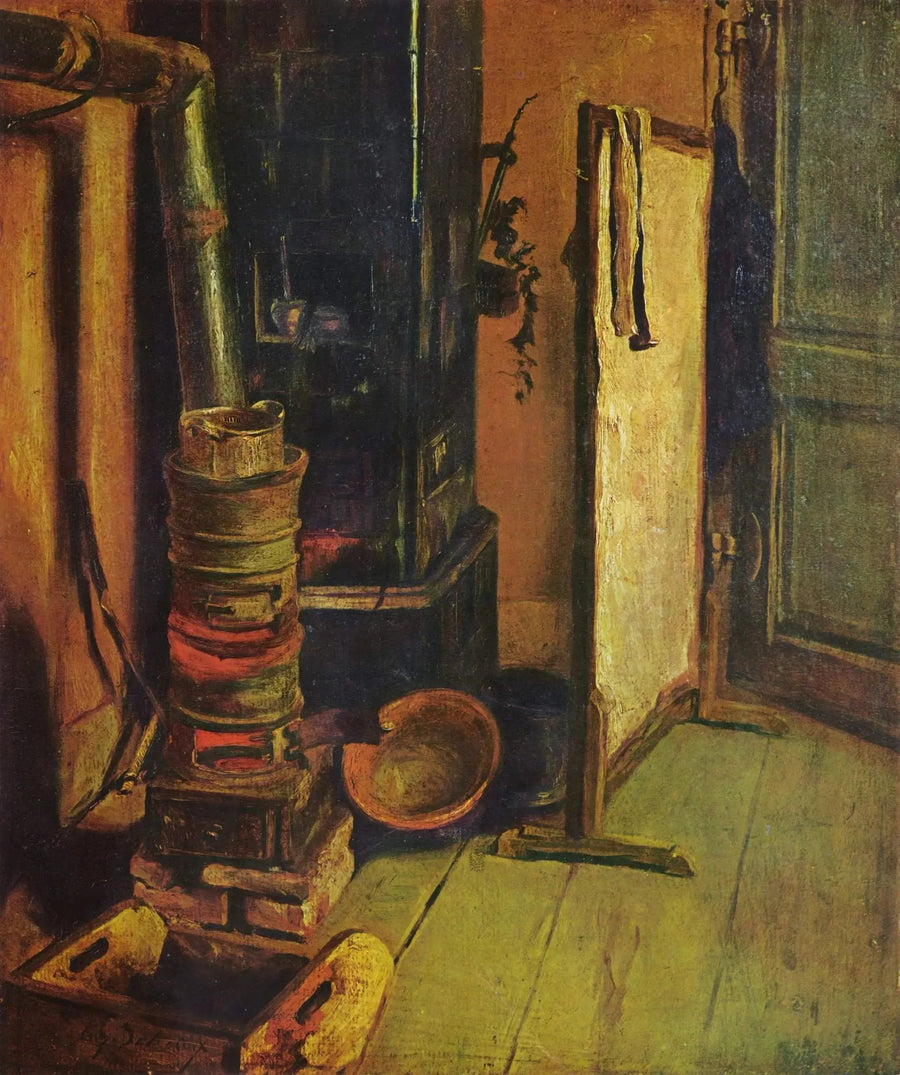 Atelier-Ecke. Der Ofen - Eugène Delacroix