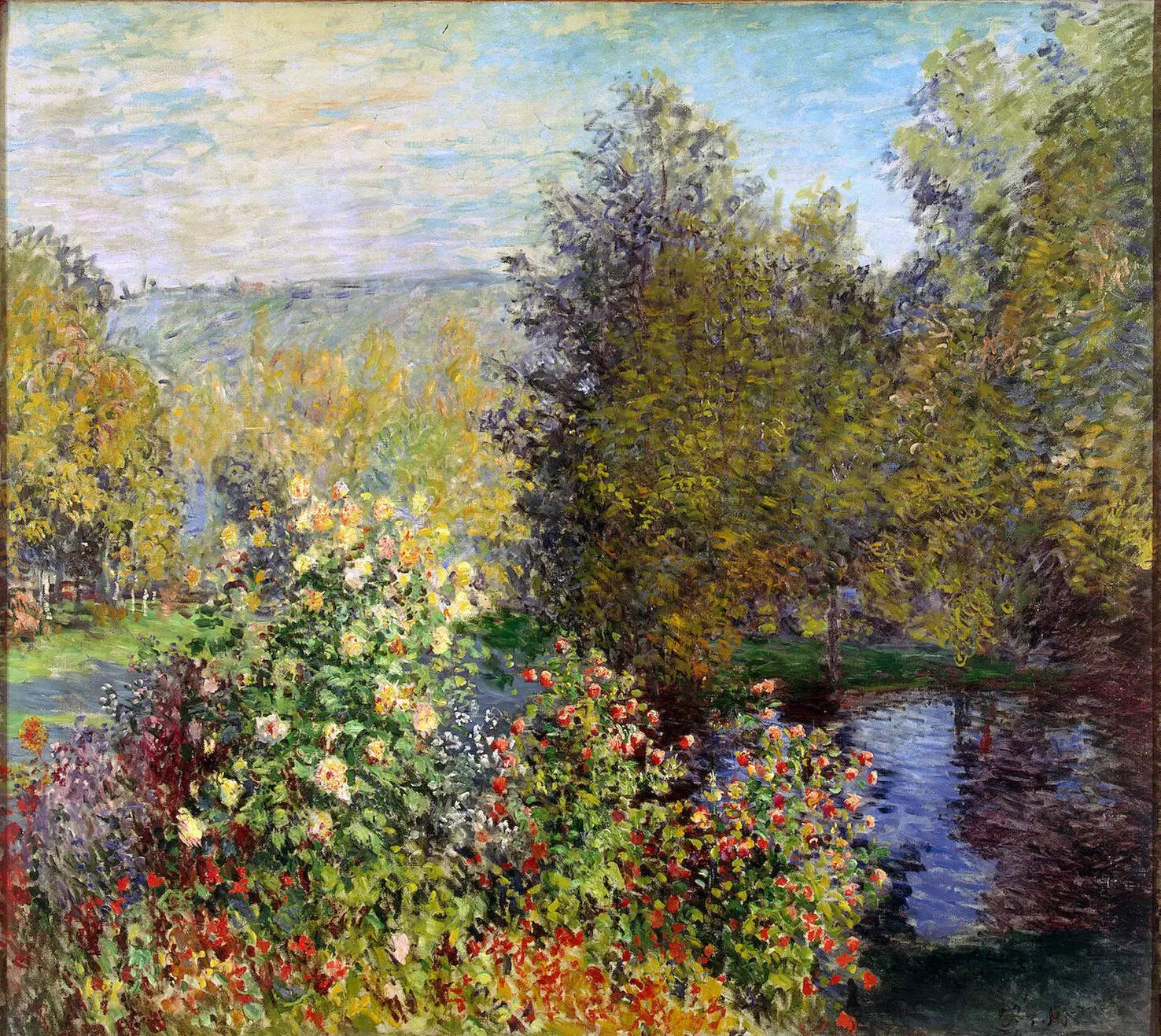 Coin de jardin à Montgeron - Claude Monet image 1 reproduction artisanale de tableau