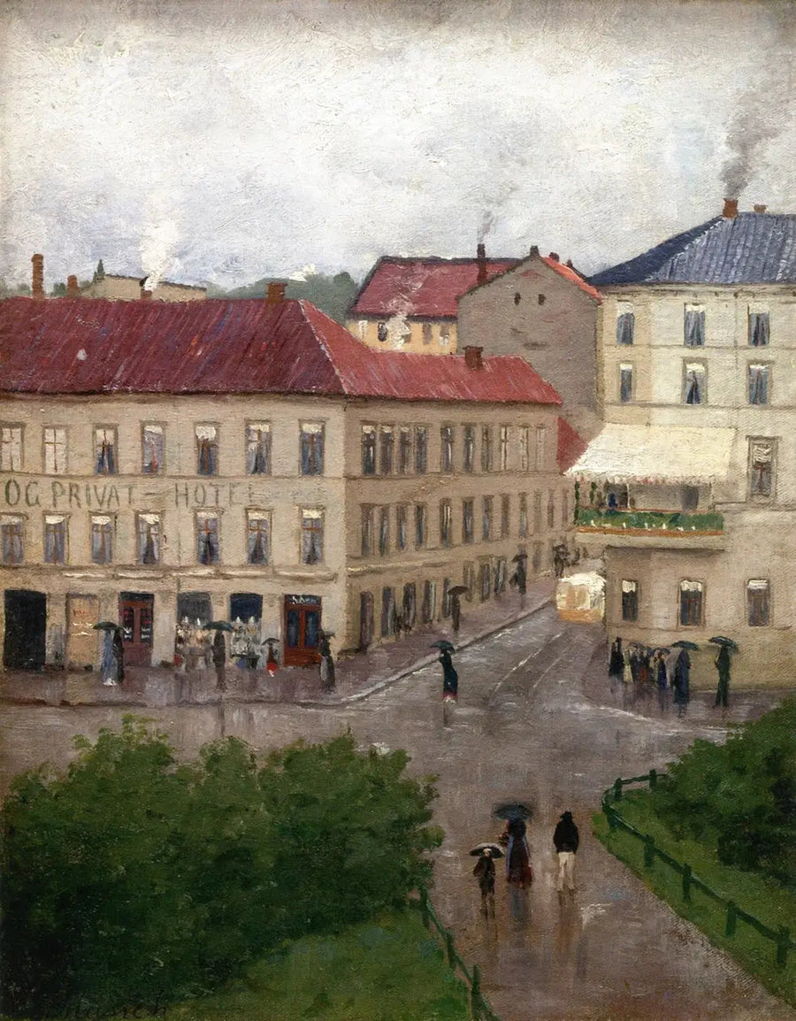 Straßenecke auf Karl Johan, Grand Café - Edvard Munch