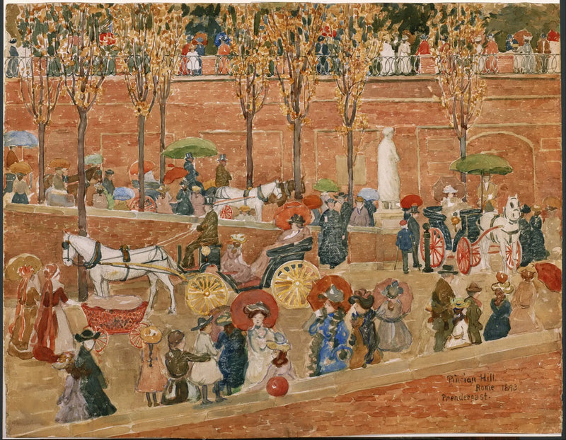 Colline du Pincio, Rom - Maurice Prendergast