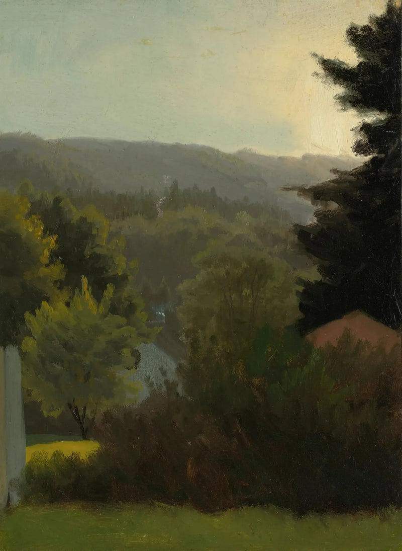 Hügel mit Wäldern - Albert Bierstadt