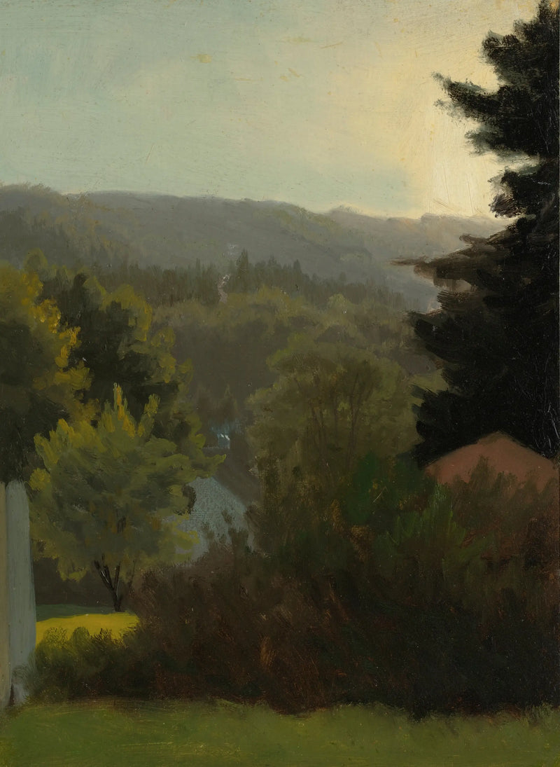 Hügel mit Wäldern - Albert Bierstadt