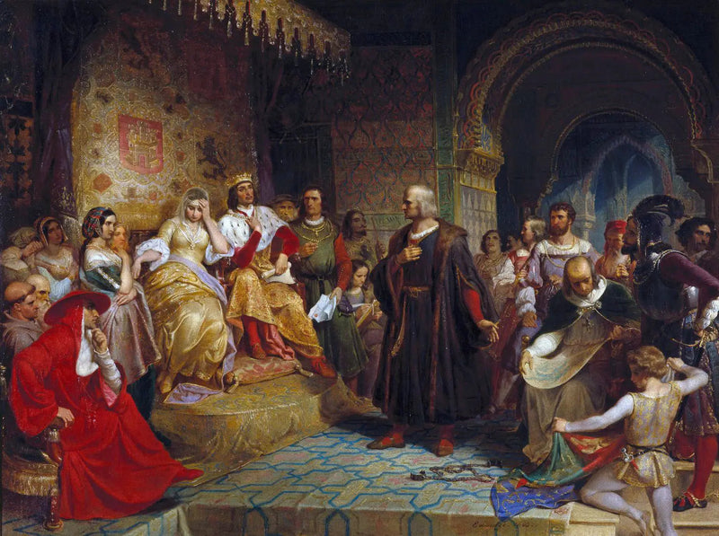 Colomb vor der Königin - Emanuel Leutze
