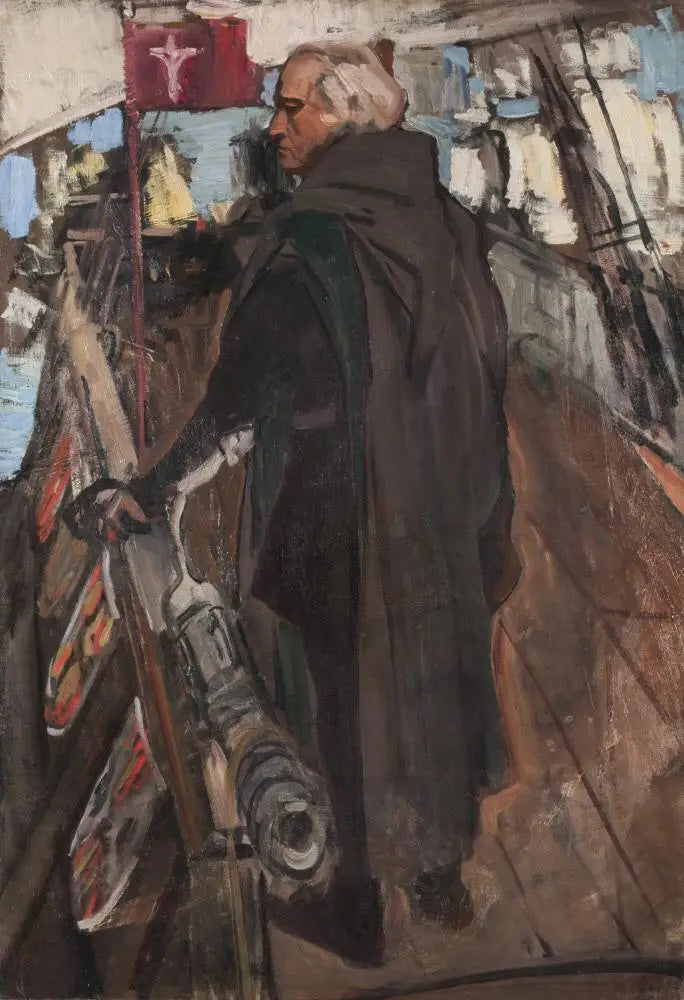 Kolumbus verlässt Palos (von hinten, mit Falconet) - Joaquín Sorolla