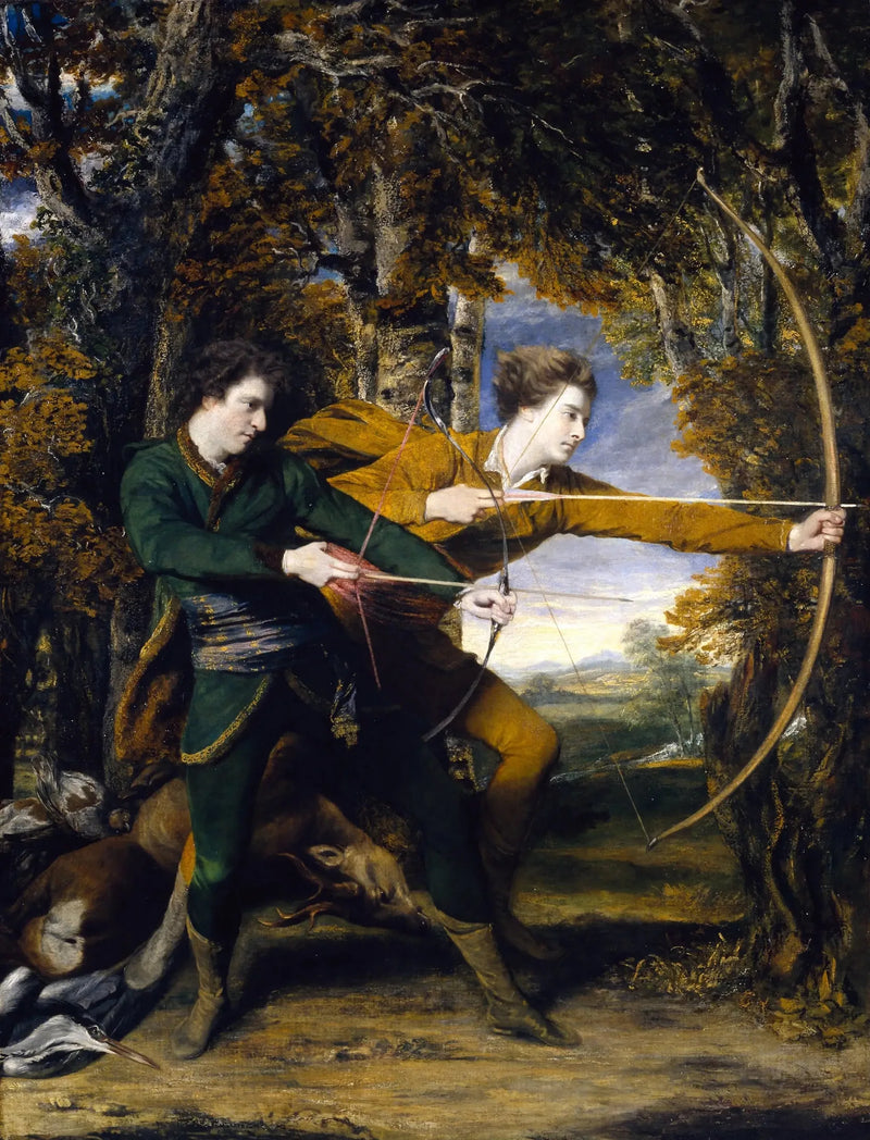 Colonel Acland und Lord Sydney : Die Bogenschützen - Joshua Reynolds