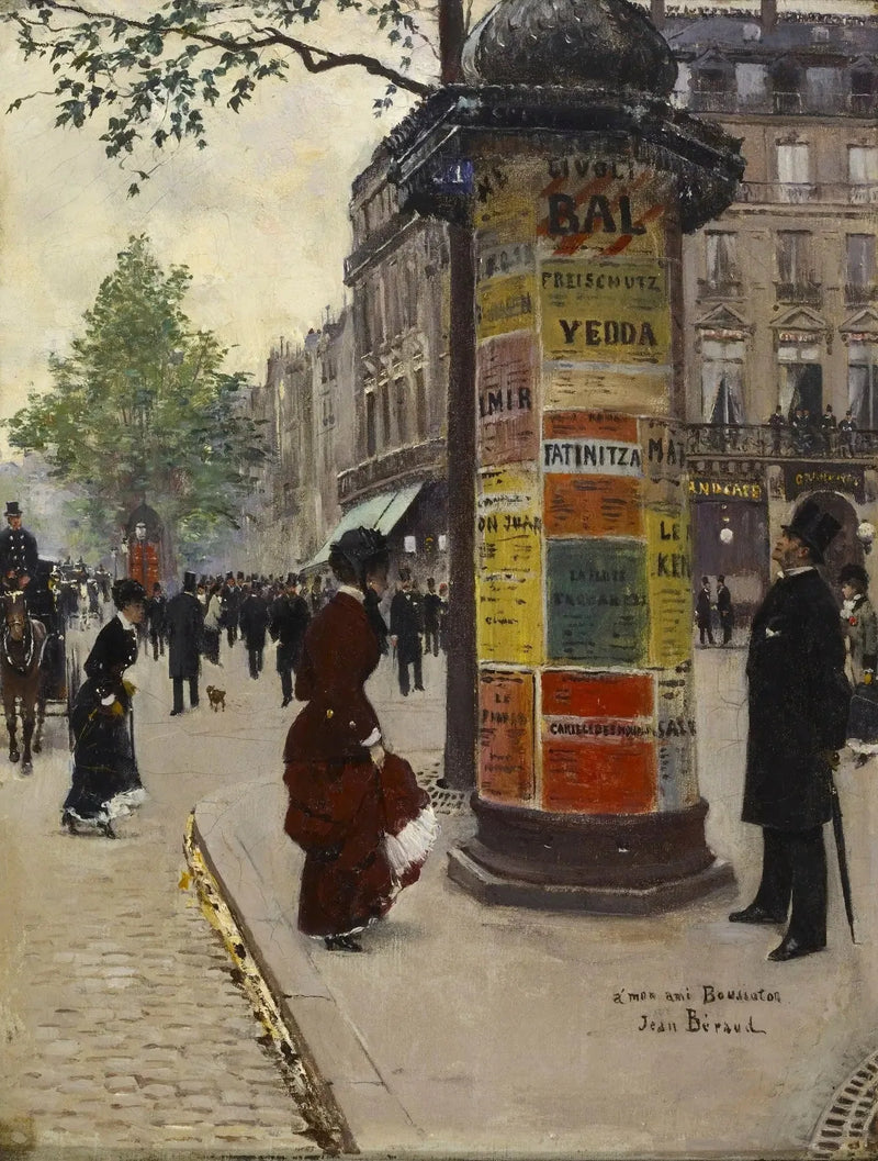 Morris-Säule im Grand Café - Jean Béroud