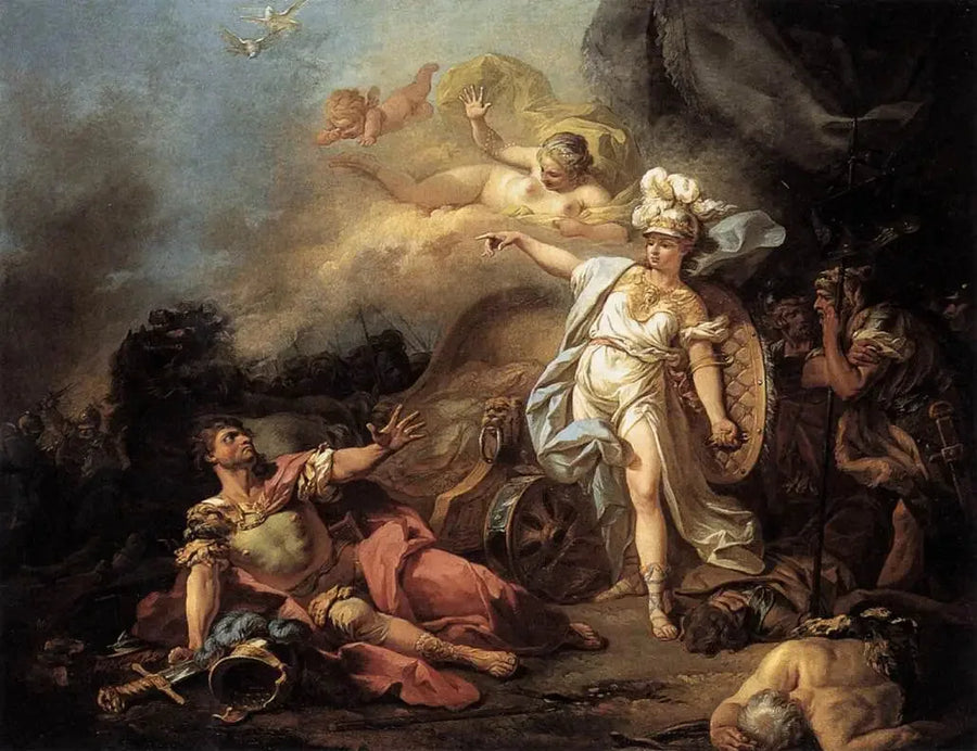 Kampf von Mars gegen Minerva - Jacques-Louis David