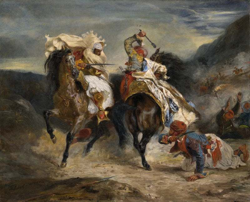 Kampf des Giaour und Hassan - Eugène Delacroix