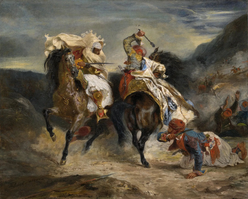 Kampf des Giaour und Hassan - Eugène Delacroix