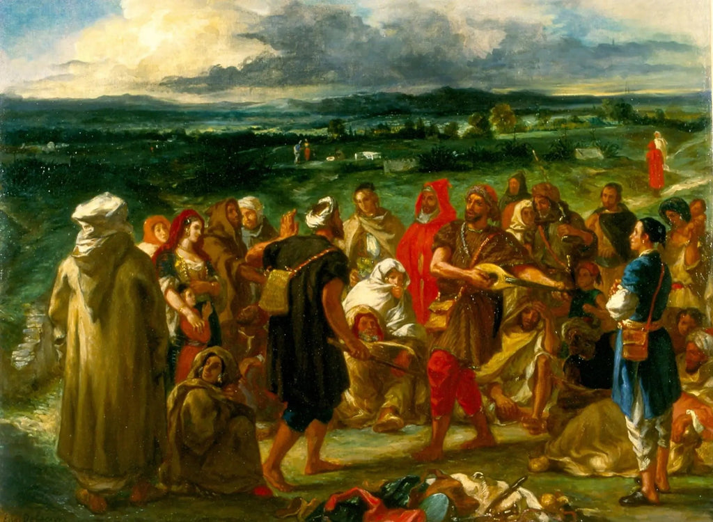 Comédiens ou bouffons arabes - Eugène Delacroix image 1 reproduction d’œuvre d’art à l’huile