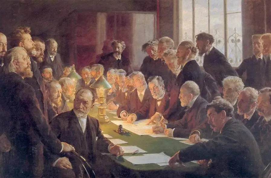 Komitee für die französische Kunstausstellung in Kopenhagen 1888 - Peder Severin Krøyer
