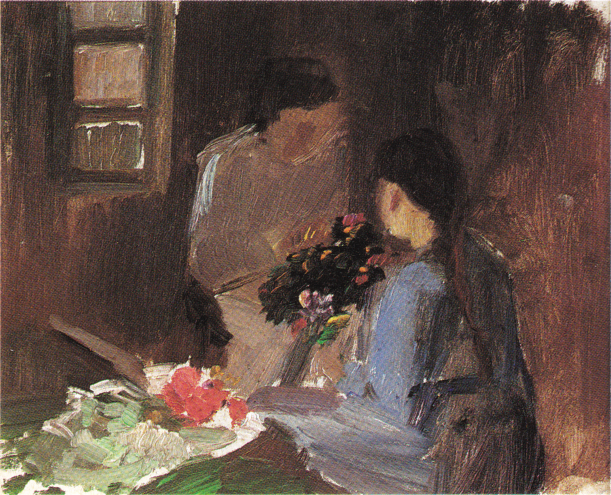 Composer des bouquets - Anna Ancher image 1 copie de tableau peinte à la main