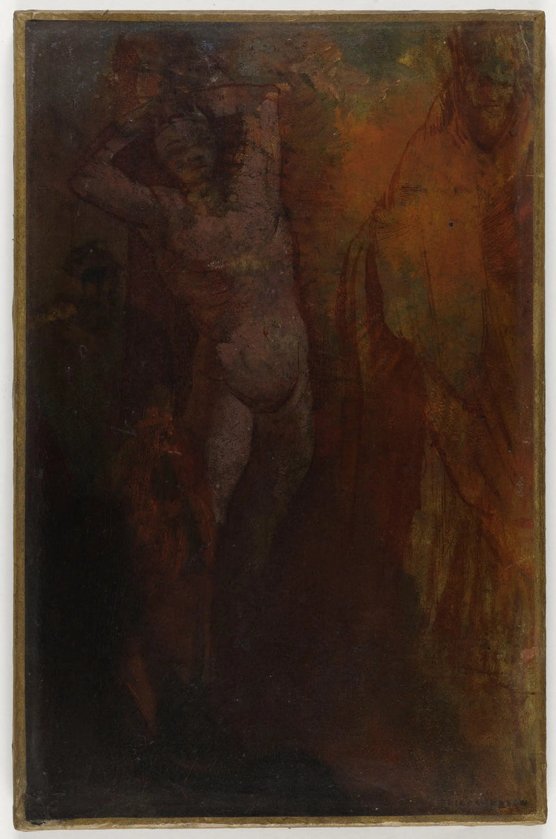 Komposition mit drei Figuren (Fesselung?) - Odilon Redon