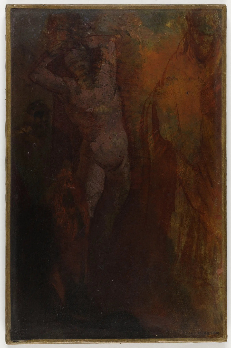 Komposition mit drei Figuren (Fesselung?) - Odilon Redon