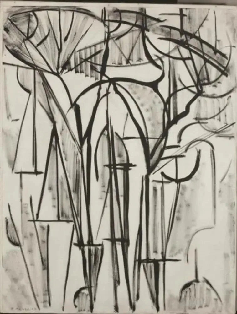 Komposition Bäume 1 (unvollendet) - Piet Mondrian