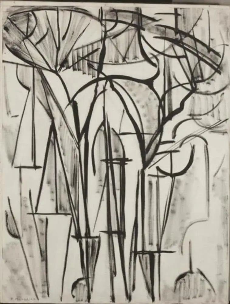 Komposition Bäume 1 (unvollendet) - Piet Mondrian