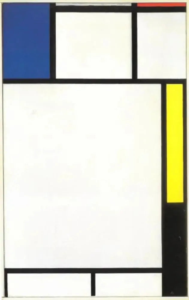 Komposition mit Blau, Rot, Gelb und Schwarz - Piet Mondrian