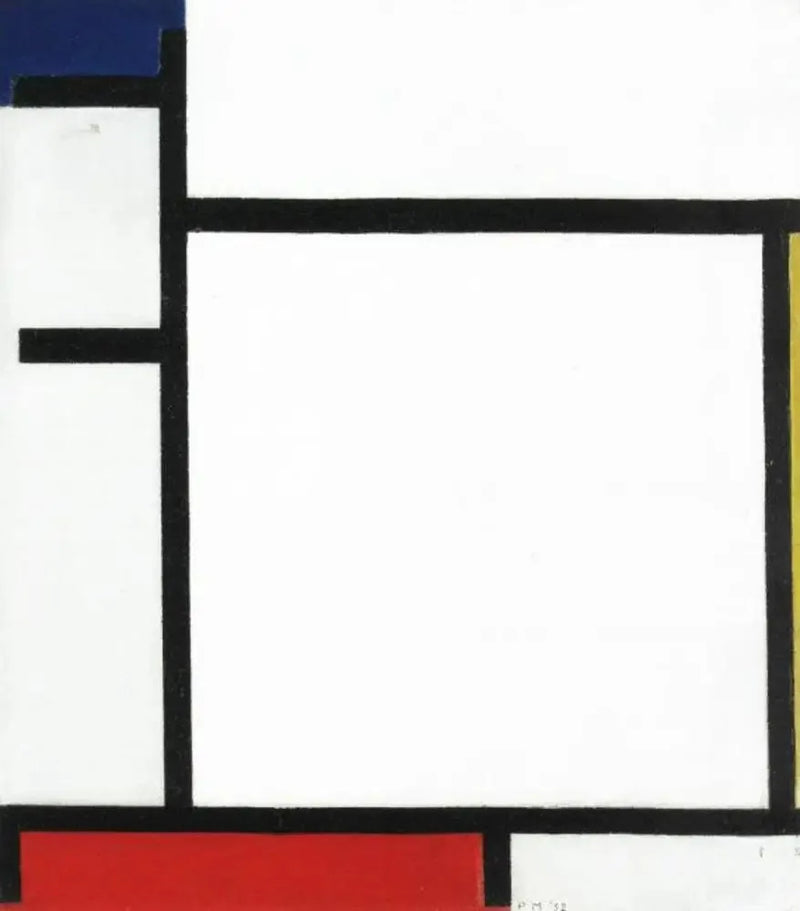 Komposition mit Blau, Gelb, Rot und Grau - Piet Mondrian