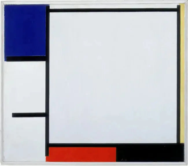Komposition mit Blau, Gelb, Rot, Schwarz und Grau - Piet Mondrian