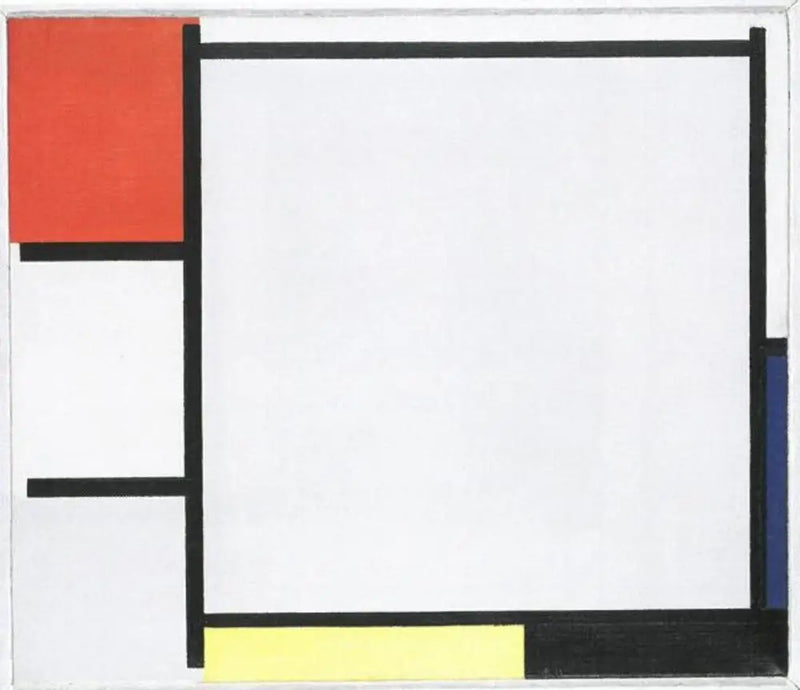 Komposition mit Rot, Blau, Gelb, Schwarz und Grau - Piet Mondrian