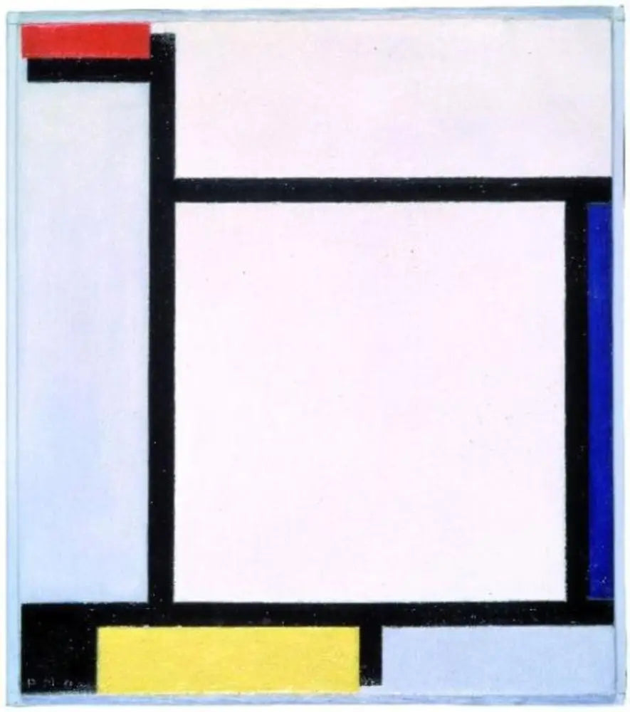Composition avec du rouge, du bleu, du noir, du jaune et du gris - Piet Mondrian image 1 copie de tableau peinte à la main