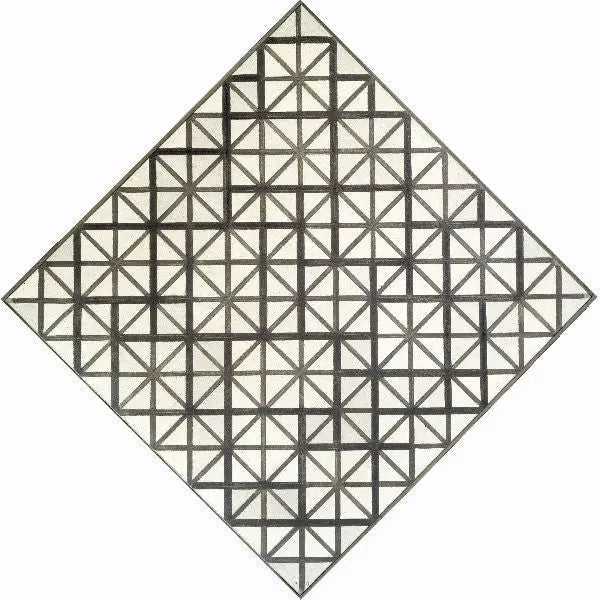 Komposition mit grauen Linien - Piet Mondrian
