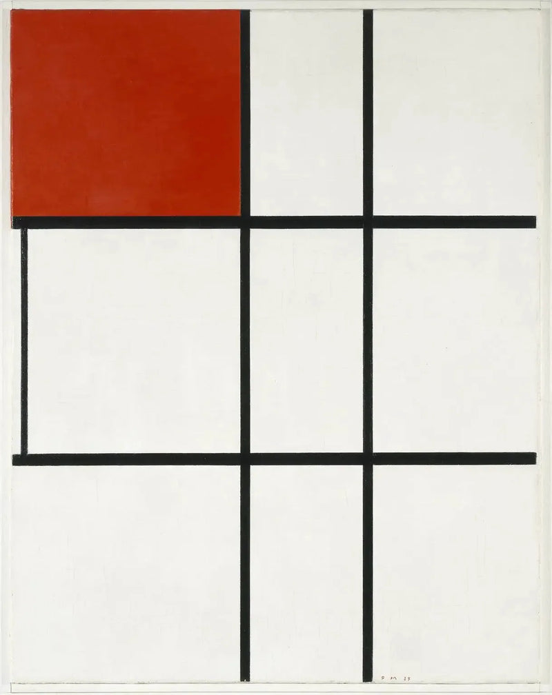 Komposition B (Nr. II) mit Rot - Piet Mondrian